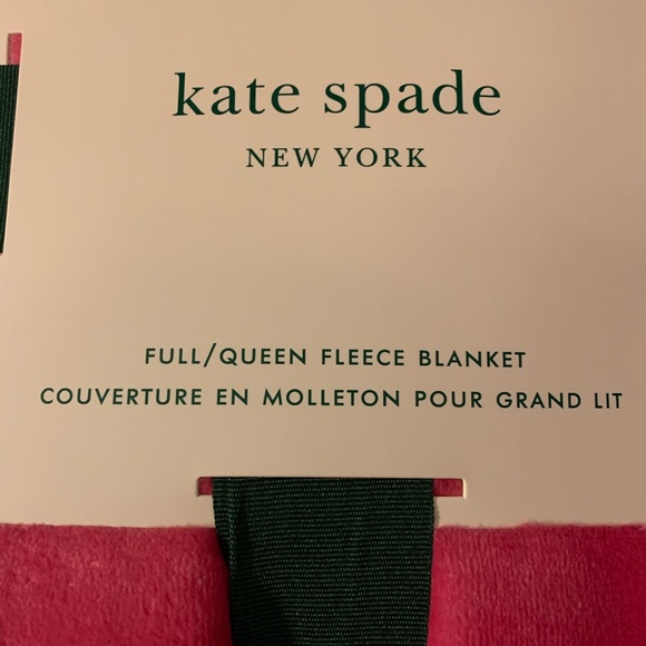 Kate Spade Full/Queen Hot Pink Fleece Blanket - Picture 4 of 4